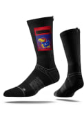 Kansas Jayhawks Strideline Pocket Crew Socks - Black