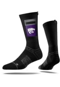 Strideline Pocket K-State Wildcats Mens Crew Socks - Black