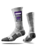 Strideline Pocket K-State Wildcats Mens Crew Socks - Grey