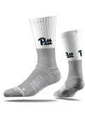 Pitt Panthers Strideline Split Crew Socks - Grey