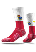 Kansas Jayhawks Strideline Split Crew Socks - Red