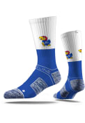 Kansas Jayhawks Strideline Split Crew Socks - Blue
