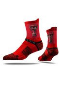 Strideline Texas Tech Red Raiders Mens Red Team Logo Quarter Socks