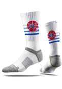 Kansas Jayhawks Strideline Basketball Crew Socks - White