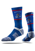 Kansas Jayhawks Strideline Football Crew Socks - Blue