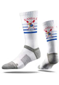 Kansas Jayhawks Strideline Softball Crew Socks - White