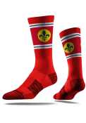 St Louis Strideline Flag Vivicolor Crew Socks - Red