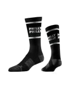 Philadelphia Strideline Philly Philly Vivicolor Crew Socks - Black
