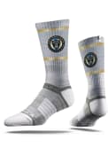 Philadelphia Union Strideline Team Logo Crew Socks - Grey