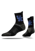 Strideline Kentucky Wildcats Mens Black Performance Quarter Socks