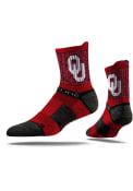 Strideline Oklahoma Sooners Mens Crimson Performance Quarter Socks