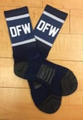 Dallas Ft Worth Strideline DFW Crew Socks - Navy Blue