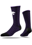 Strideline Dark Hash K-State Wildcats Mens Dress Socks - Purple