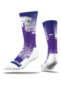 K-State Wildcats Strideline Basketball Court Crew Socks - Purple