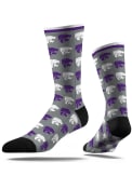K-State Wildcats Strideline Step and Repeat Dress Socks - Purple