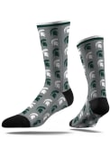 Michigan State Spartans Strideline Step and Repeat Dress Socks - Green