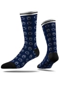 Penn State Nittany Lions Strideline Step and Repeat Dress Socks - Navy Blue
