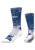 Washburn Ichabods Strideline Basketball Court Crew Socks - Blue