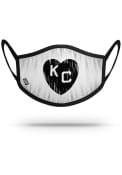 Strideline Kansas City Monarchs White Heart Fan Mask - Black