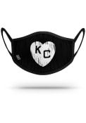 Strideline Kansas City Monarchs Black Heart Fan Mask - White