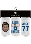 Luka Doncic Dallas Mavericks Baby Strideline 3PK Quarter Socks - White