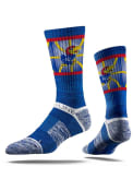 Kansas Jayhawks Strideline Hoops Crew Socks - Blue