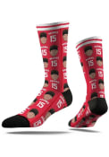 Patrick Mahomes Kansas City Chiefs Strideline Allover Print Dress Socks - Red