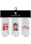 Travis Kelce Kansas City Chiefs Baby Strideline 3PK Quarter Socks - White