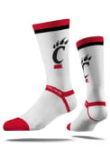 Strideline Primary Logo Cincinnati Bearcats Mens Crew Socks - Red