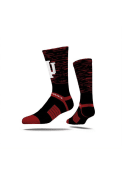 Indiana Hoosiers Strideline Colorblock Crew Socks - Red
