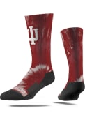 Indiana Hoosiers Strideline Tie Dye Crew Socks - Red