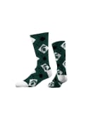 Michigan State Spartans Strideline Step and Repeat Crew Socks - Green