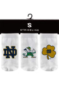 Notre Dame Fighting Irish Baby Strideline 3 Pack Quarter Socks - Navy Blue