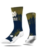 Notre Dame Fighting Irish Strideline Tie Dye Crew Socks - Navy Blue