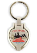 Cincinnati Pewter Locket Keychain