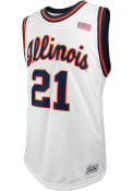 Illinois Fighting Illini Original Retro Brand College Classic Name and Number Basketball Jersey - White