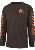 Cleveland Browns 47 Triple Threat Franklin Fashion T Shirt - Brown