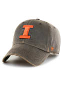 Illinois Fighting Illini 47 Oil Cloth Clean Up Adjustable Hat - Brown