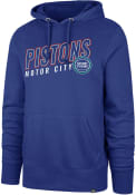 Detroit Pistons 47 Multi Headline Hooded Sweatshirt - Blue