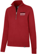 Detroit Red Wings Womens 47 Shimmer Headline 1/4 Zip Pullover - Red