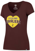 47 Cleveland Cavaliers Womens Maroon Lux Sequin T-Shirt