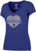 47 Dallas Mavericks Womens Blue Lux Sequin T-Shirt