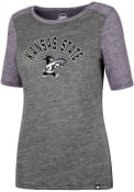 47 K-State Wildcats Womens Encore Empire Grey T-Shirt