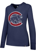 Chicago Cubs Womens 47 Primetime Hooded Sweatshirt - Blue
