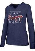 Texas Rangers Womens 47 Primetime Hooded Sweatshirt - Blue