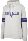 Kansas City Royals Womens 47 Offsides Funnelneck Crew Sweatshirt - Grey