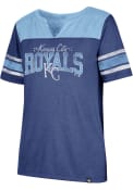 '47 Kansas City Royals Womens Blue Match Tri Blend V-Neck