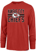 Kansas City Chiefs 47 Block Stripe T Shirt - Red