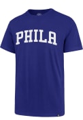 Philadelphia 76ers 47 Wordmark Rival T Shirt - Blue