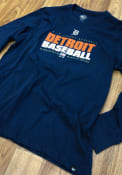 Detroit Tigers 47 Super Rival T Shirt - Navy Blue